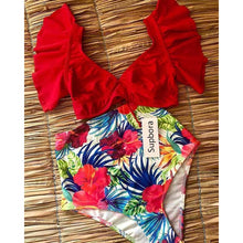 Load image into Gallery viewer, Floral Ruffled Bikini Set