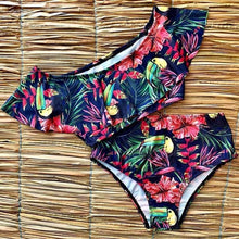 Load image into Gallery viewer, Floral Ruffled Bikini Set