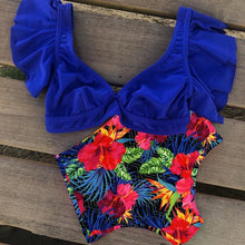 Load image into Gallery viewer, Floral Ruffled Bikini Set