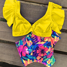Load image into Gallery viewer, Floral Ruffled Bikini Set