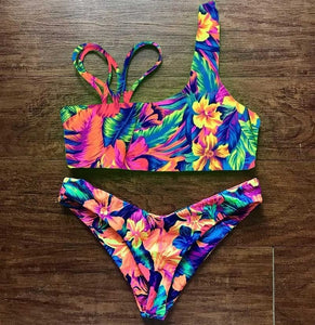 Floral Ruffled Bikini Set